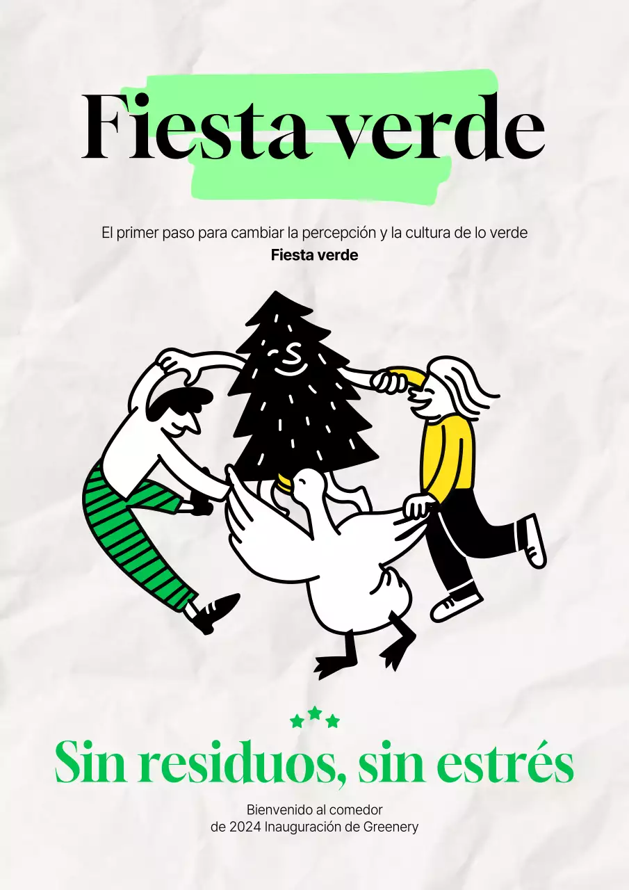 Una campaña limpia, gris y verde del Partido Verde