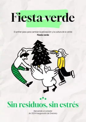 Una campaña limpia, gris y verde del Partido Verde