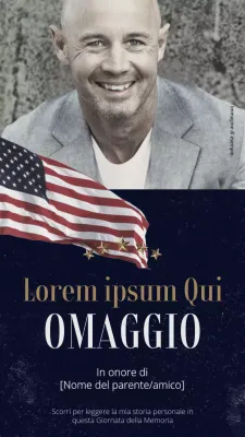 Omaggio moderno blu e rosso per il Giorno della Memoria Introduzione