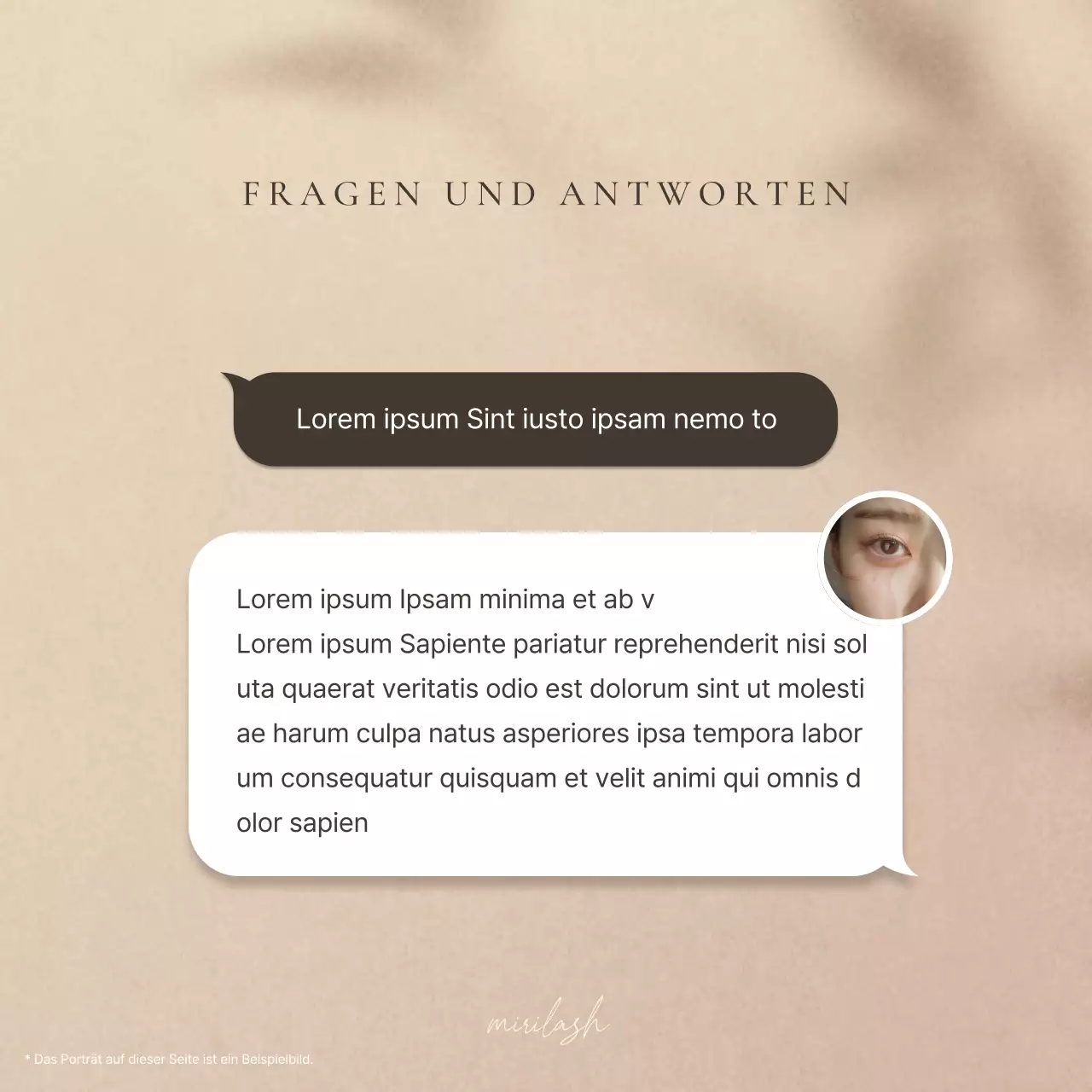 Ein Leitfaden für moderne Schönheitsfragen Wimpern in Braun und Beige