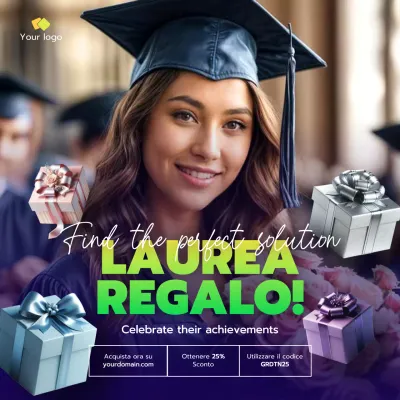 Viola Verde Elegante Trova il regalo di laurea perfetto Promozione