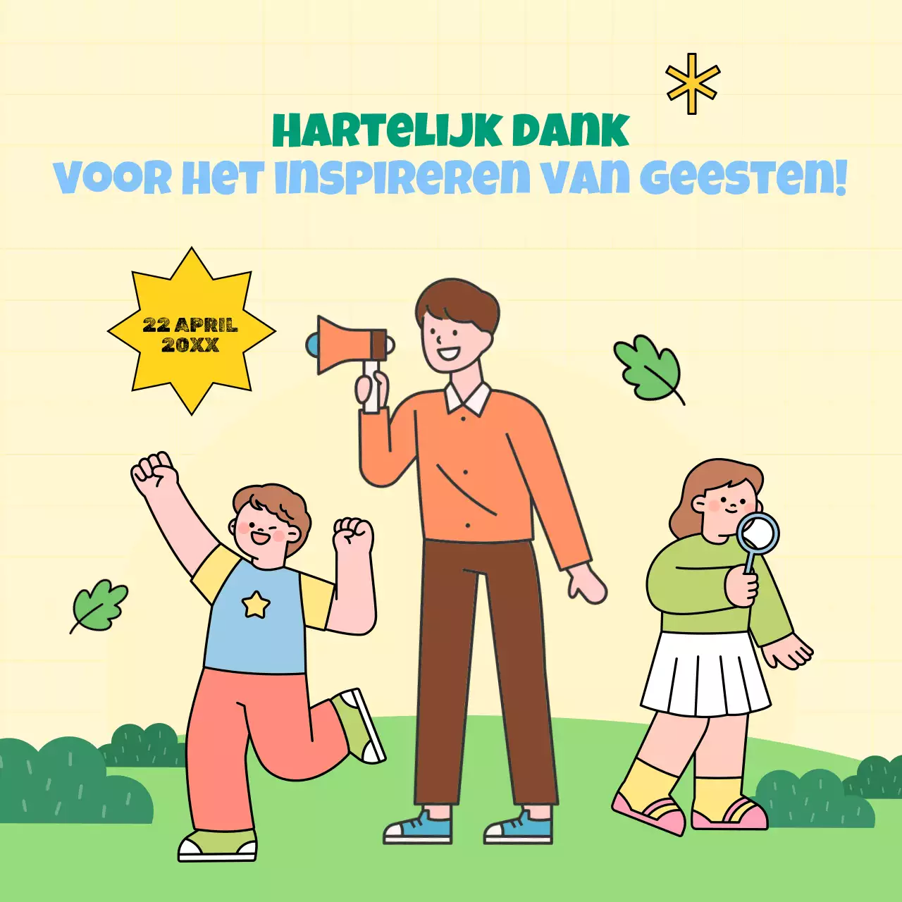 Earth Day-campagne van Yellow and Blue Modern School