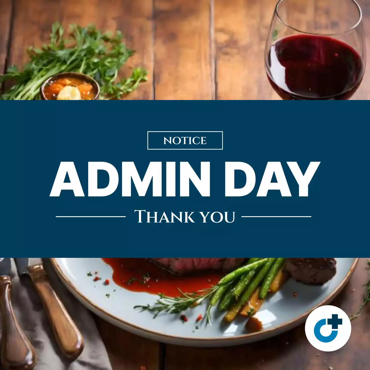 Blue Professional Luncheon Announcement Social Media Post