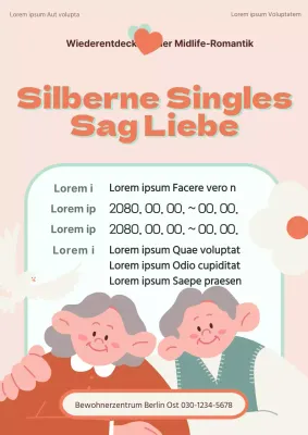 Förderung der Rekrutierung für unser rosa und orangefarbenes Seniorenprogramm