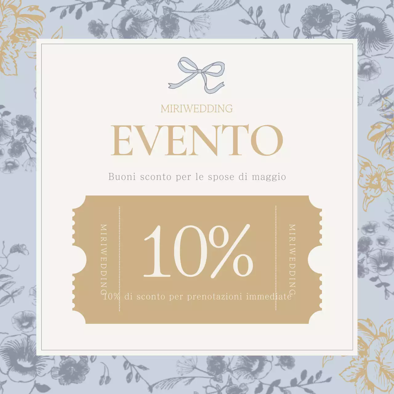 Abito da sposa di lusso in azzurro e beige annuncio evento