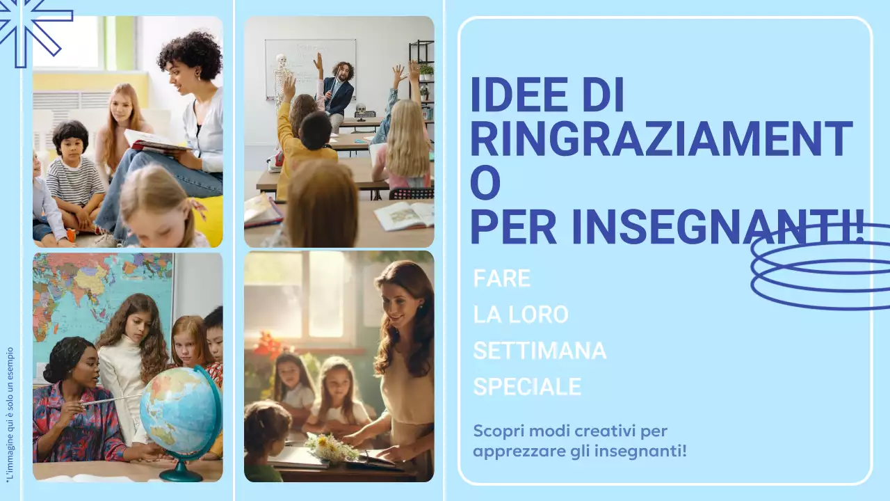 Guida alla giornata di ringraziamento degli insegnanti semplice e blu e bianca