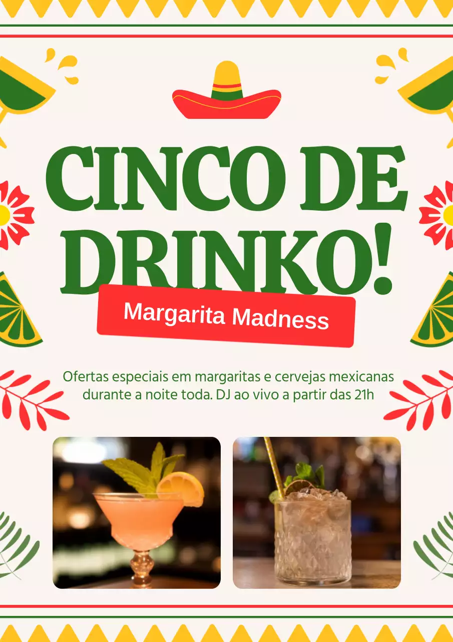 Anúncio de promoção especial de restaurante moderno verde e vermelho