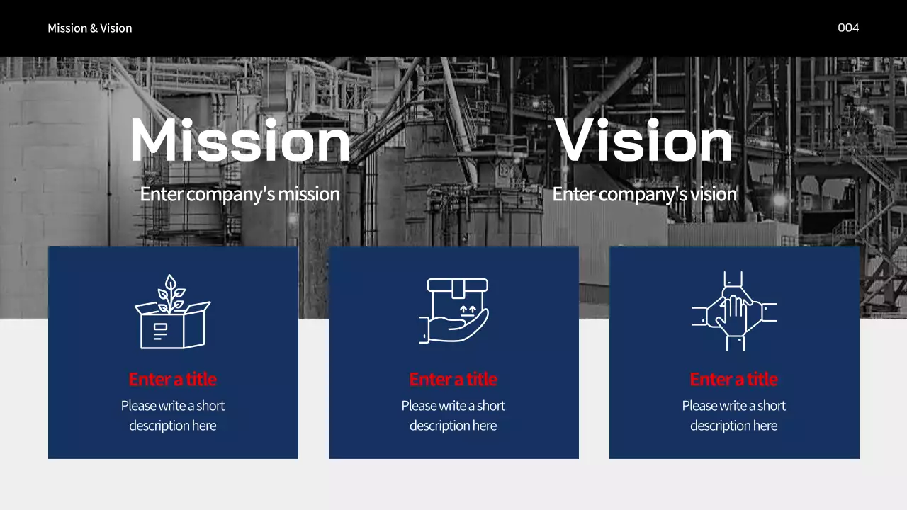 블루 모던 산업 프리젠테이션