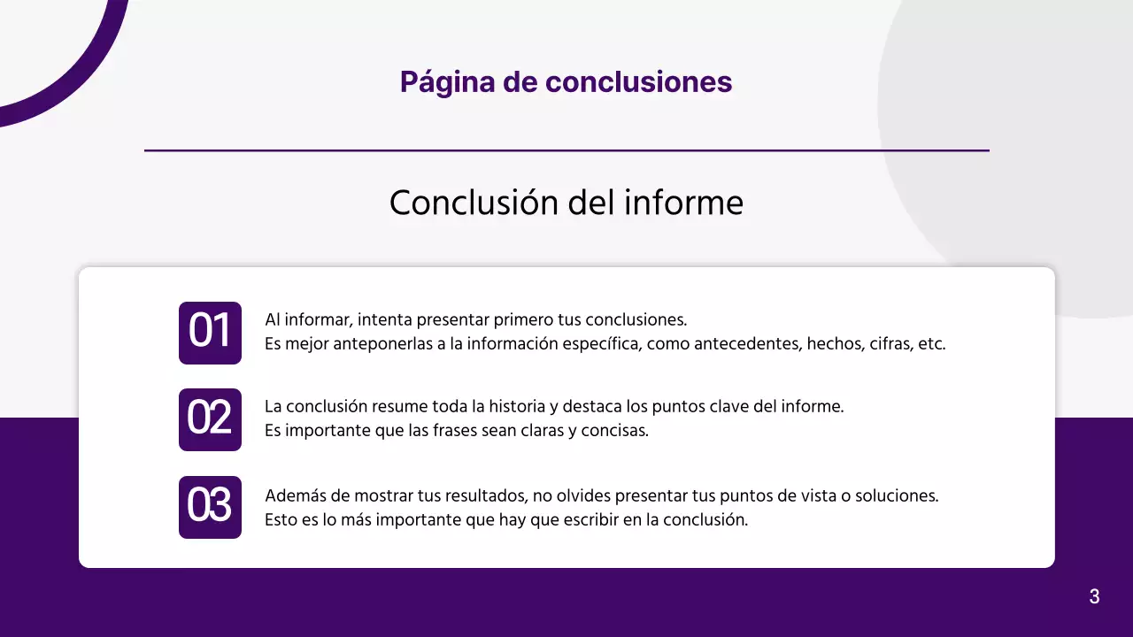 Informes geométricos de análisis de la competencia en gris y morado