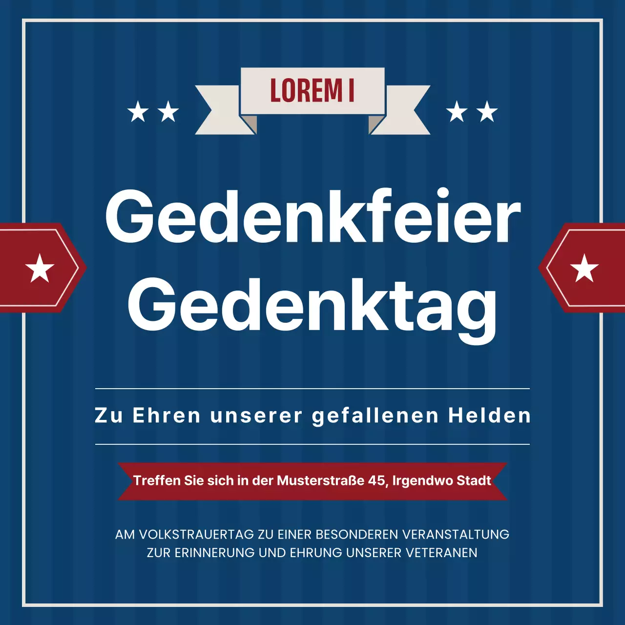 Elegante Gedenktagskampagne der Marine