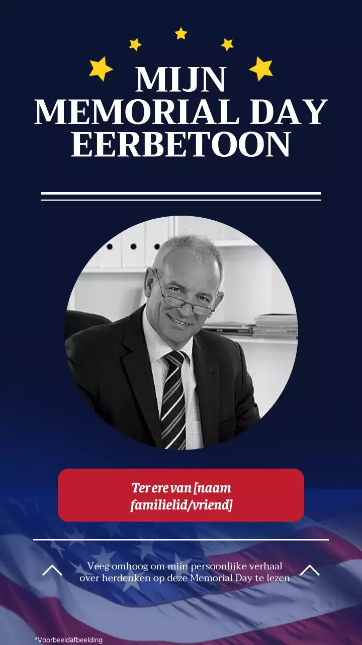 Uitnodiging voor blauwe en rode herdenkingsdag