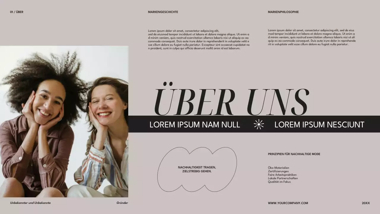 Beige Schwarz Modernes Modeunternehmen Introducion