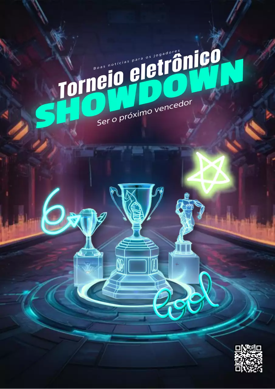 Anúncio do torneio de desportos electrónicos Neon and Blue SF