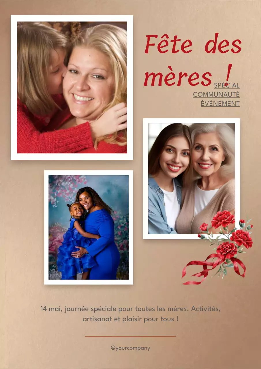 Beige Promotion élégante pour la fête des mères