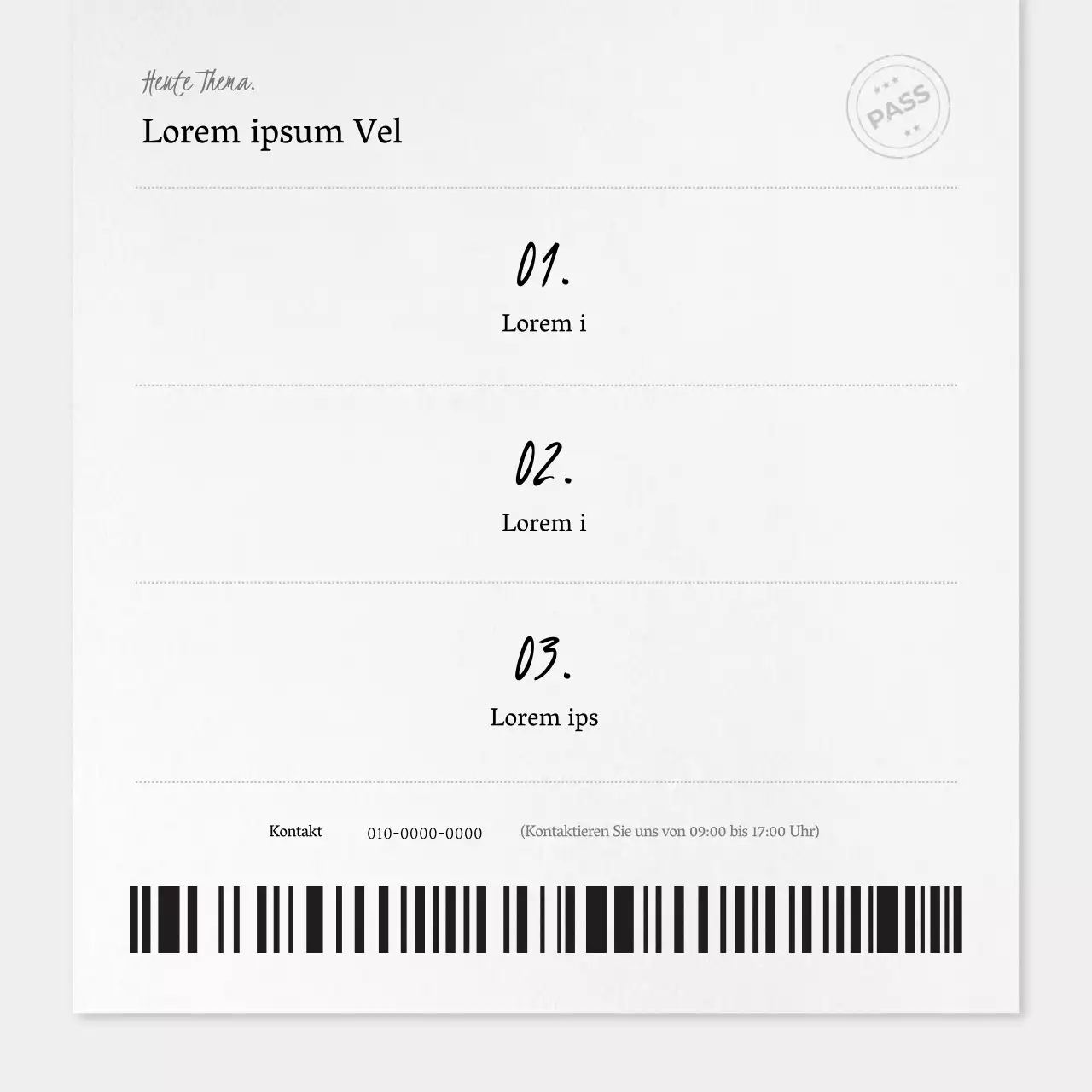 Förderung einfacher weißer und grauer Angebotsanfragen