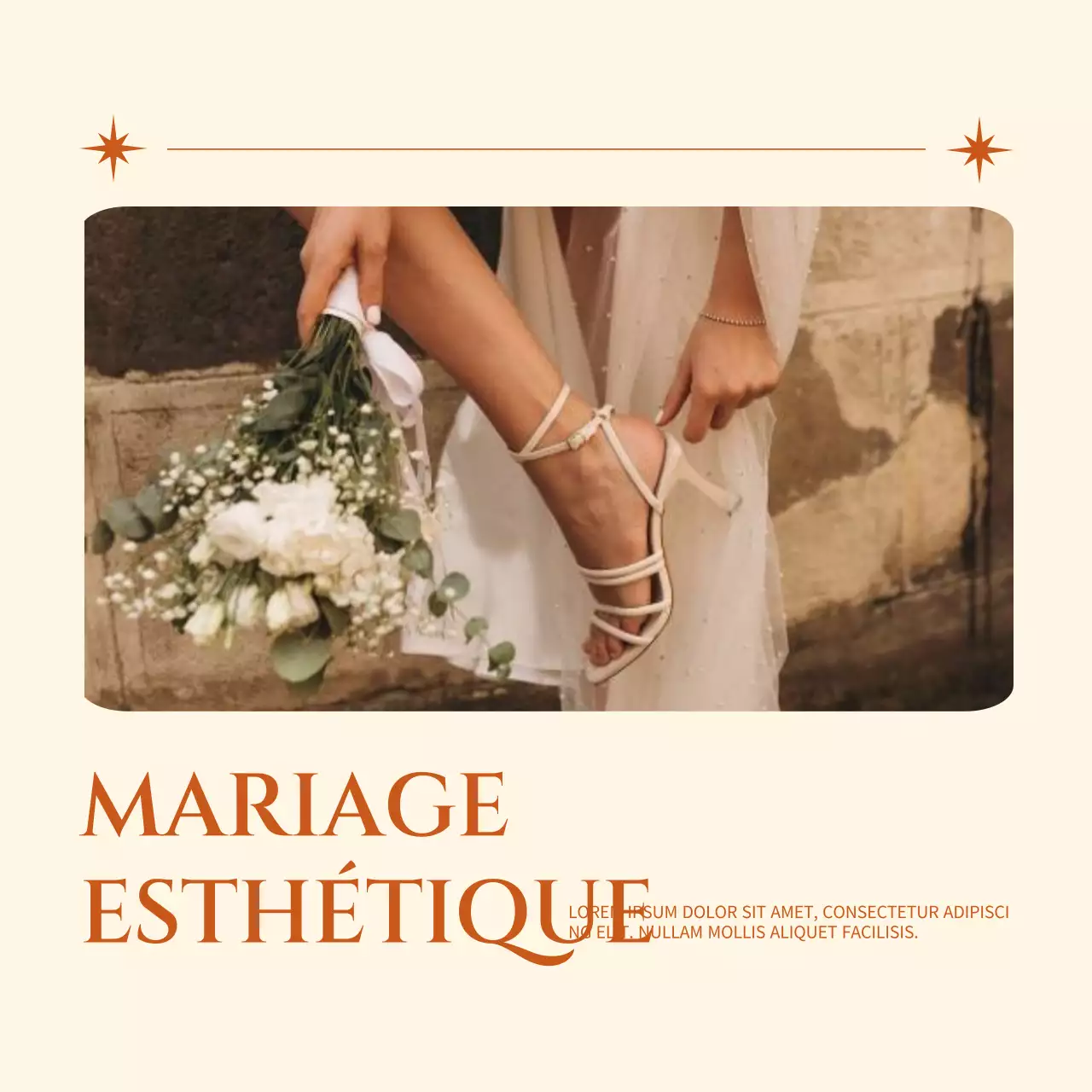 Mariage élégant en ivoire