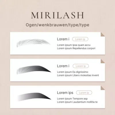 Bevorder eenvoudige schoonheid van wenkbrauwen in bruin en beige