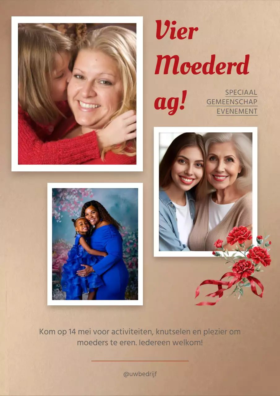 Beige Elegante Moederdag Promotie