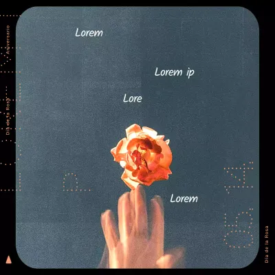 Un sencillo post del Día de la Rosa en naranja y azul marino