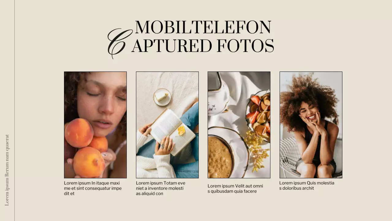 Elfenbeinfarbene Minimal-Fotocollage Anleitung