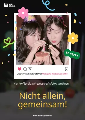 Anzeige für das Selbstatelier in schwarz-weiß