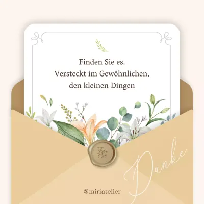 Klassische Zitate in Elfenbein und Beige Post
