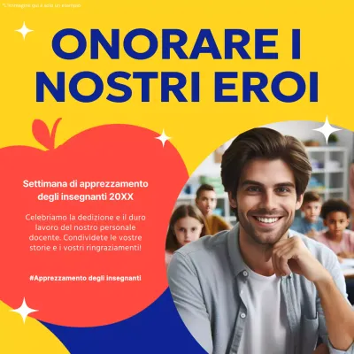 Giallo e blu, celebrazione moderna della Giornata dell'Insegnante Pubblicità