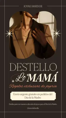 Marrón Elegante Simple Promoción Especial Día de la Madre Para Advetisement joyería exclusiva