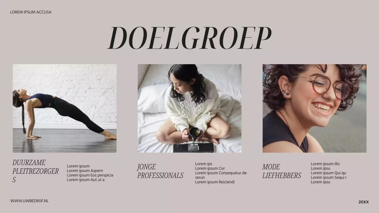 Beige Zwart Modern Fashion Company's Introductie