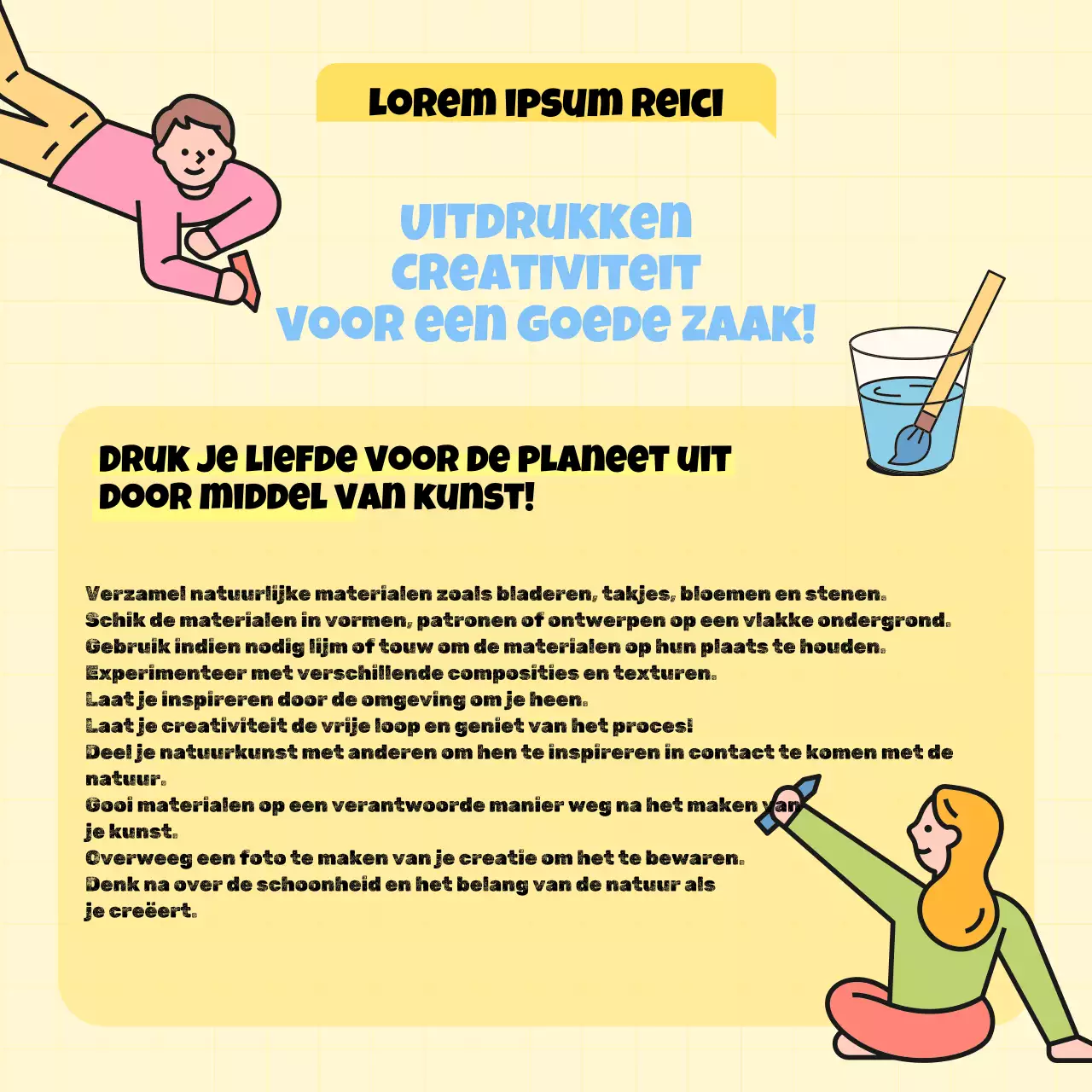Earth Day-campagne van Yellow and Blue Modern School