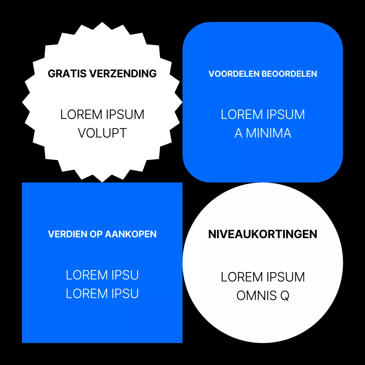 Een trendy brandingprimer in blauw en zwart