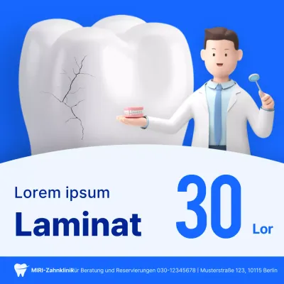 Einfache Laminatanzeige in Blau und Marineblau