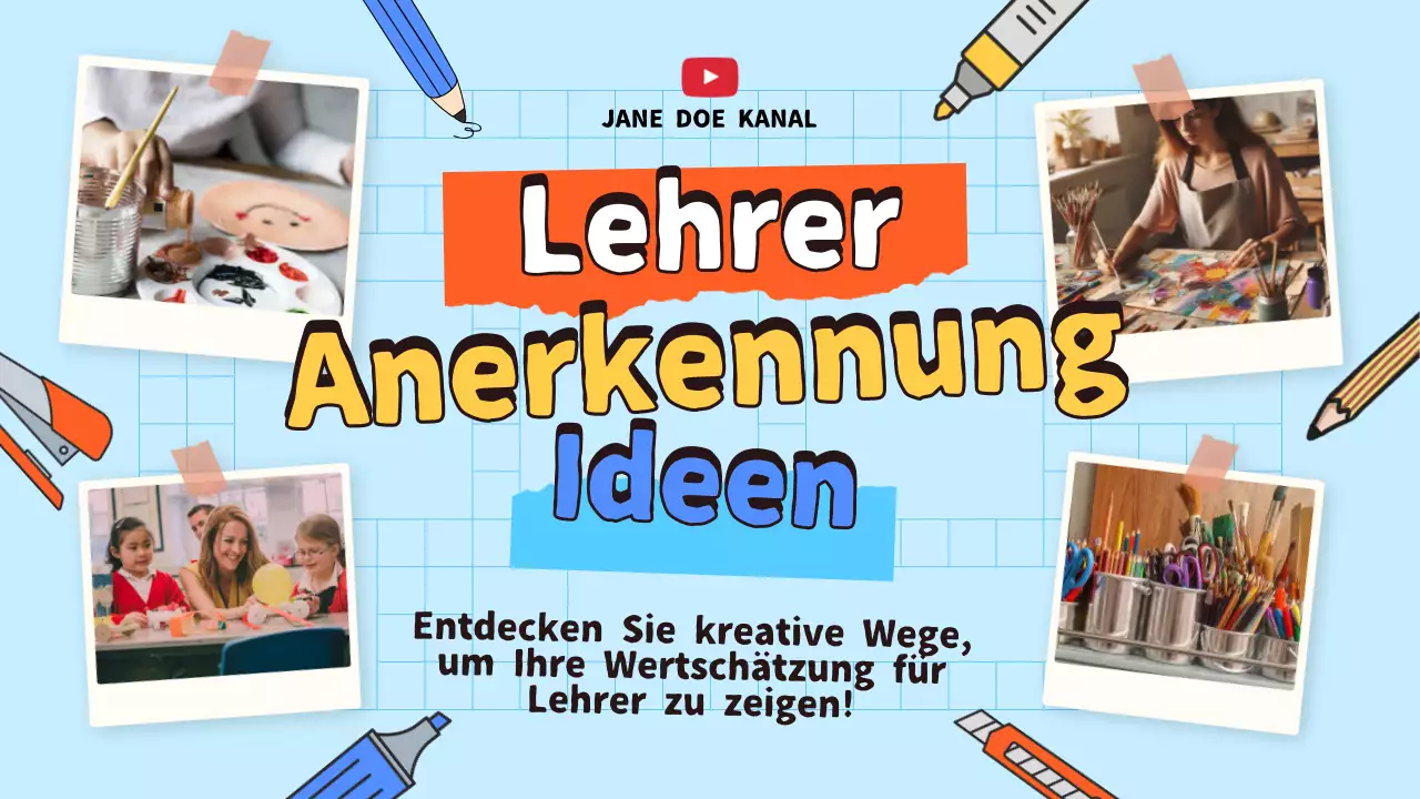 Leitfaden für moderne Ideen zur Wertschätzung von Lehrern in Blau und Orange