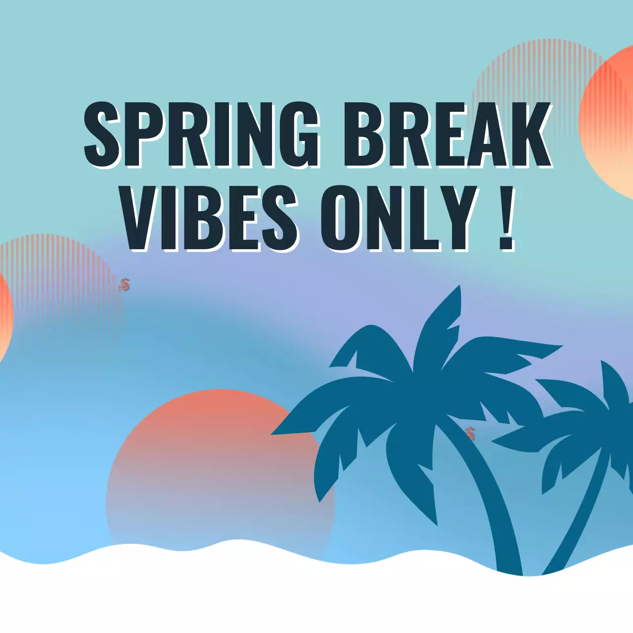 Campagne de la fête de la semaine de relâche du bar branché Blue and Orange