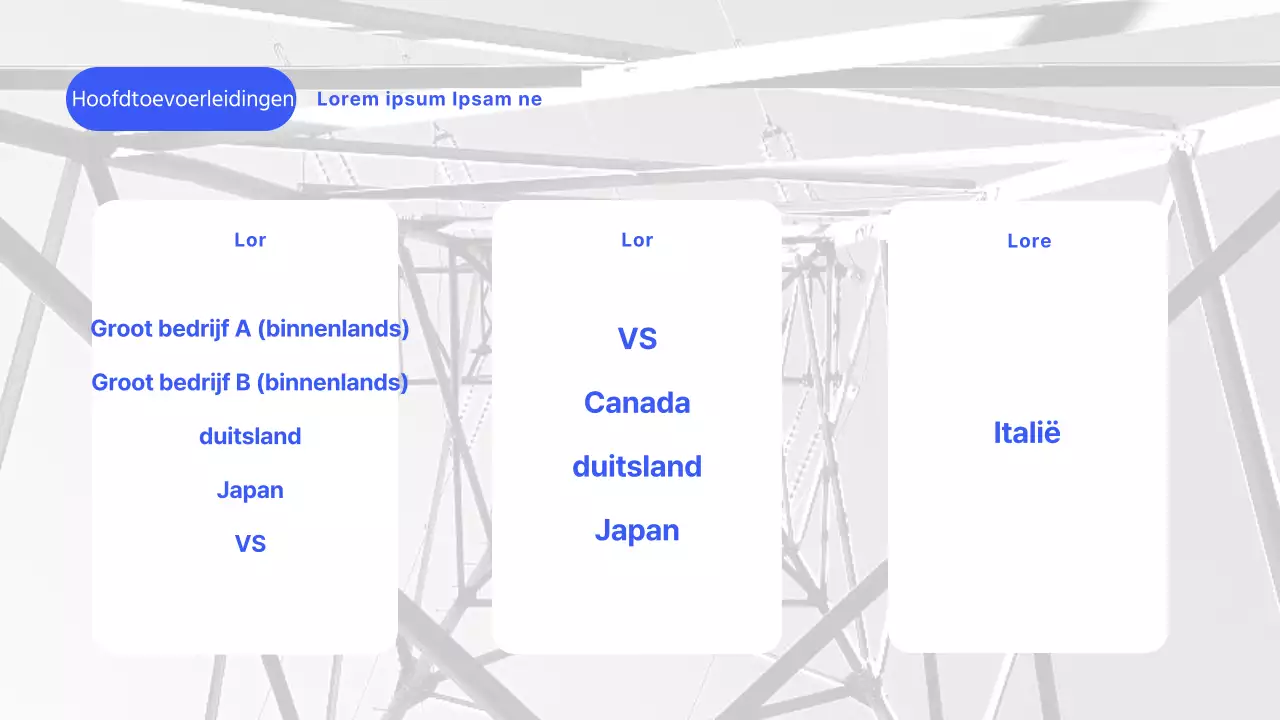 Een minimalistisch businessplan voor zware industrie in blauw
