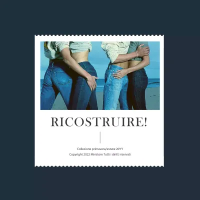 Promuovete una semplice suite di social media brandizzata in blu.