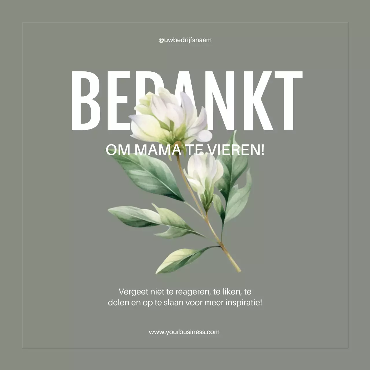 Groene Minimale Eenvoudige Moederdag Viering Ideeën Investering