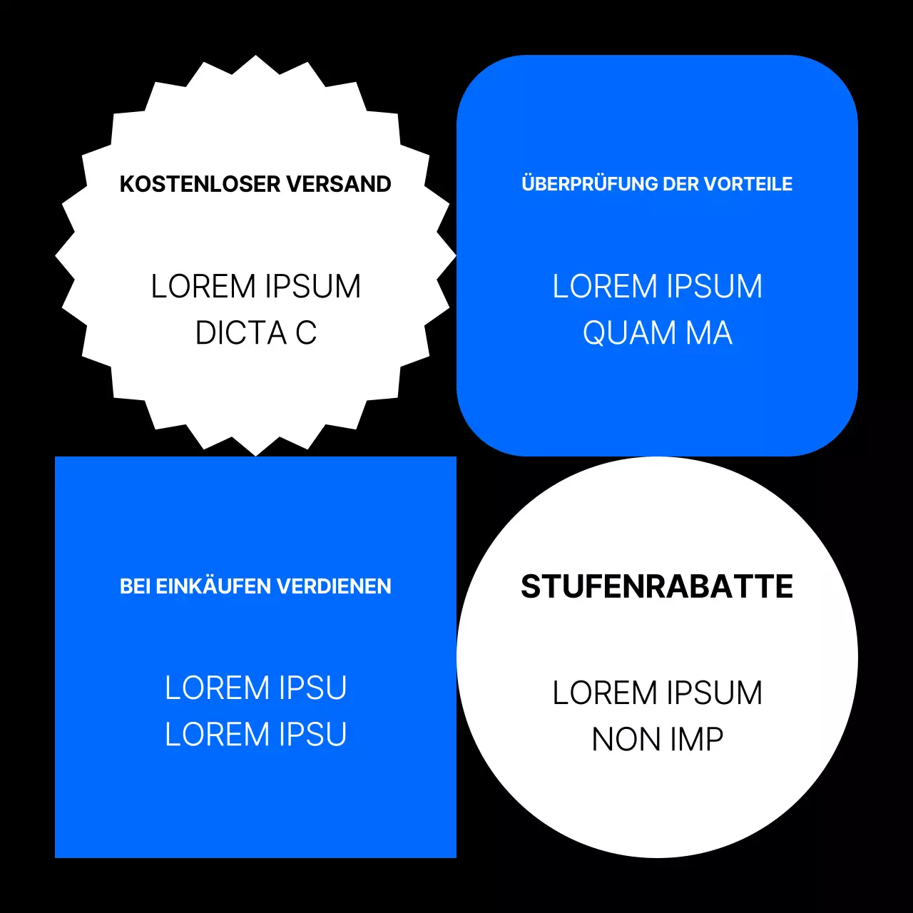 Eine Einführung in das trendige Branding in Blau und Schwarz