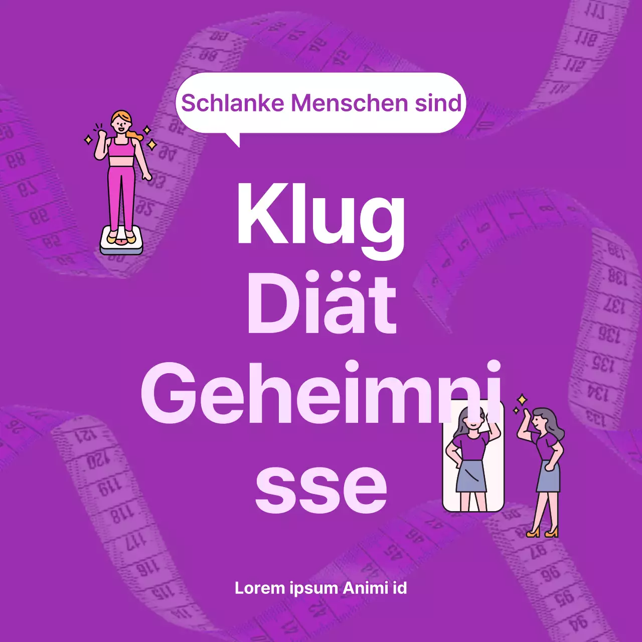 Moderne Ernährungstipps in Lila und Mauve