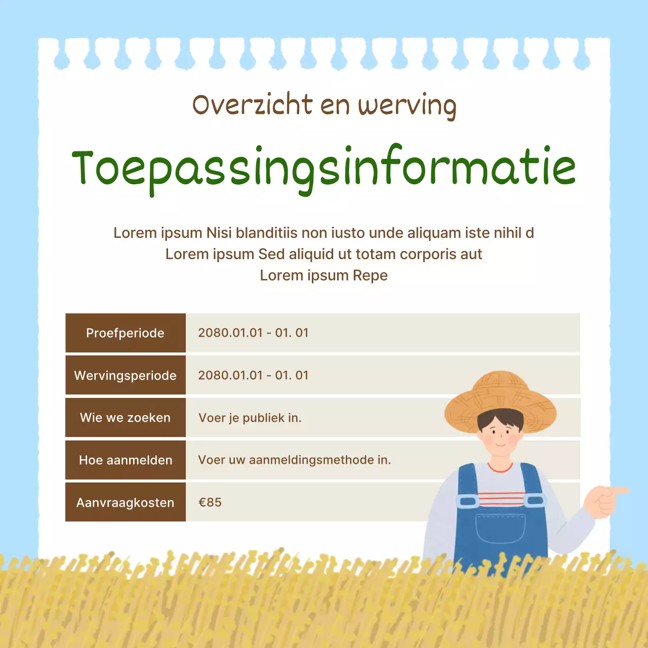 Bevorder eenvoudige landelijke ervaringen in lichtblauw
