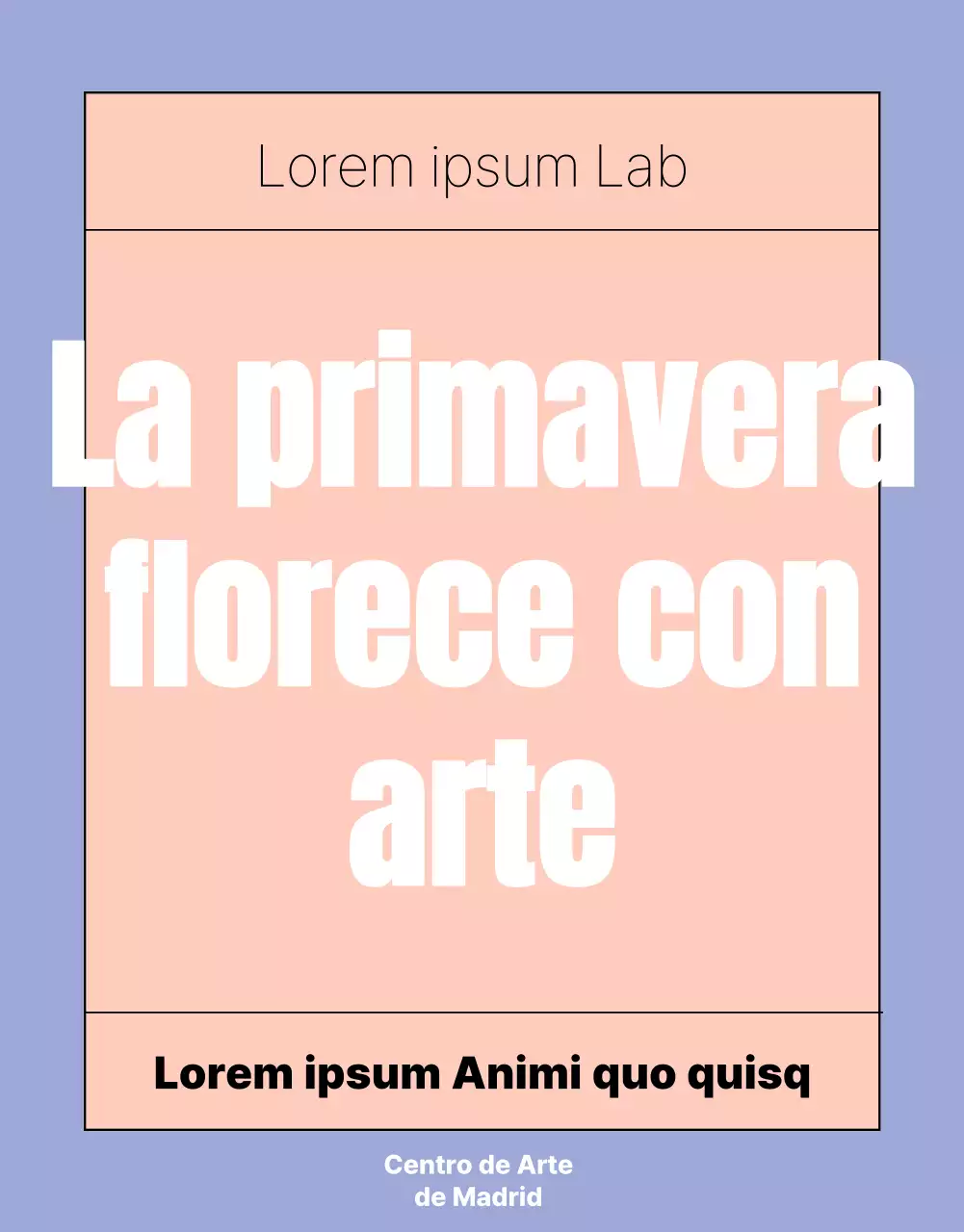 Información sencilla sobre el programa de espectáculos en malva y rosa