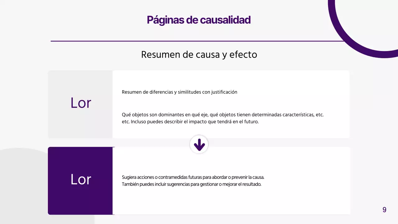 Informes geométricos de análisis de la competencia en gris y morado