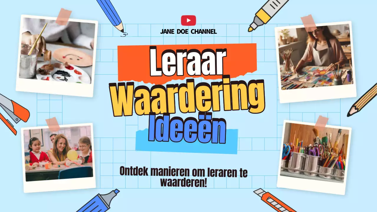 Ideeëngids voor leerkrachtwaardering in blauw en oranje