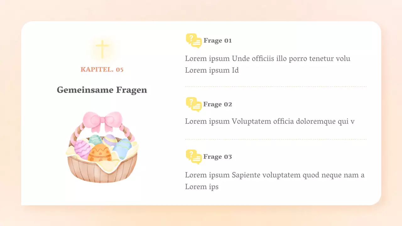 Ein trendiger Osterführer mit orangefarbenem Hintergrund