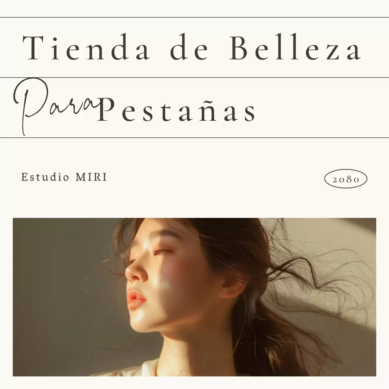 Promueva la belleza moderna de las pestañas en marrones y beiges