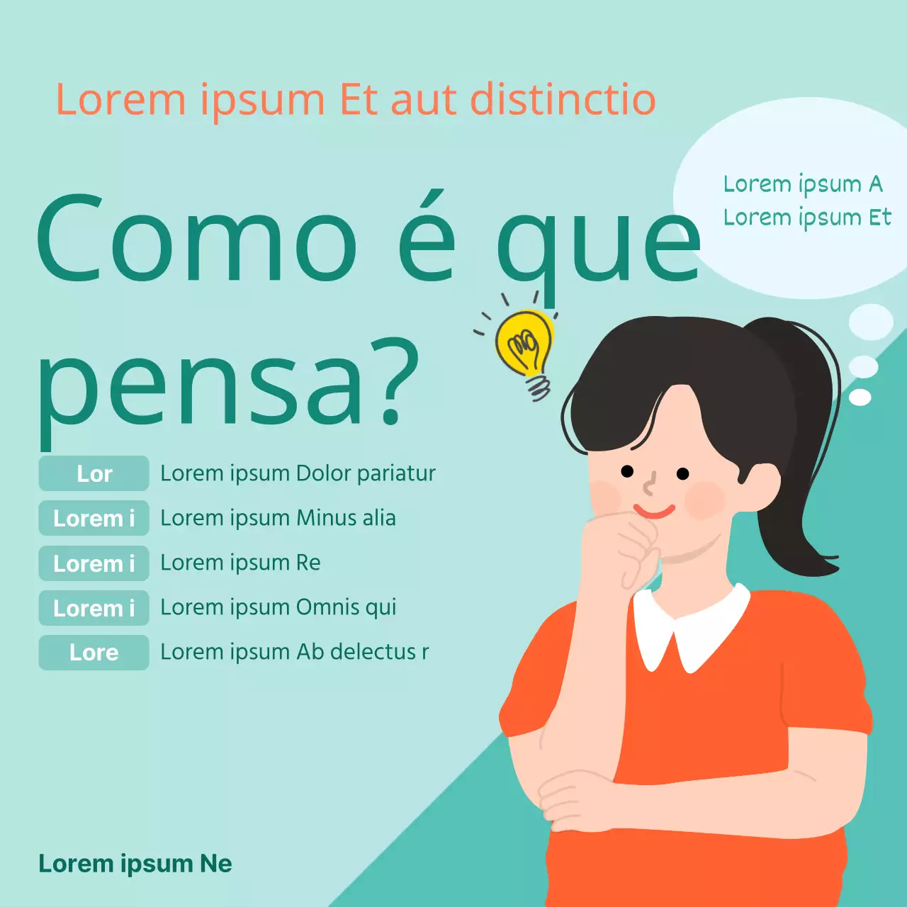 Promover um concurso de ideias giras em laranja e menta