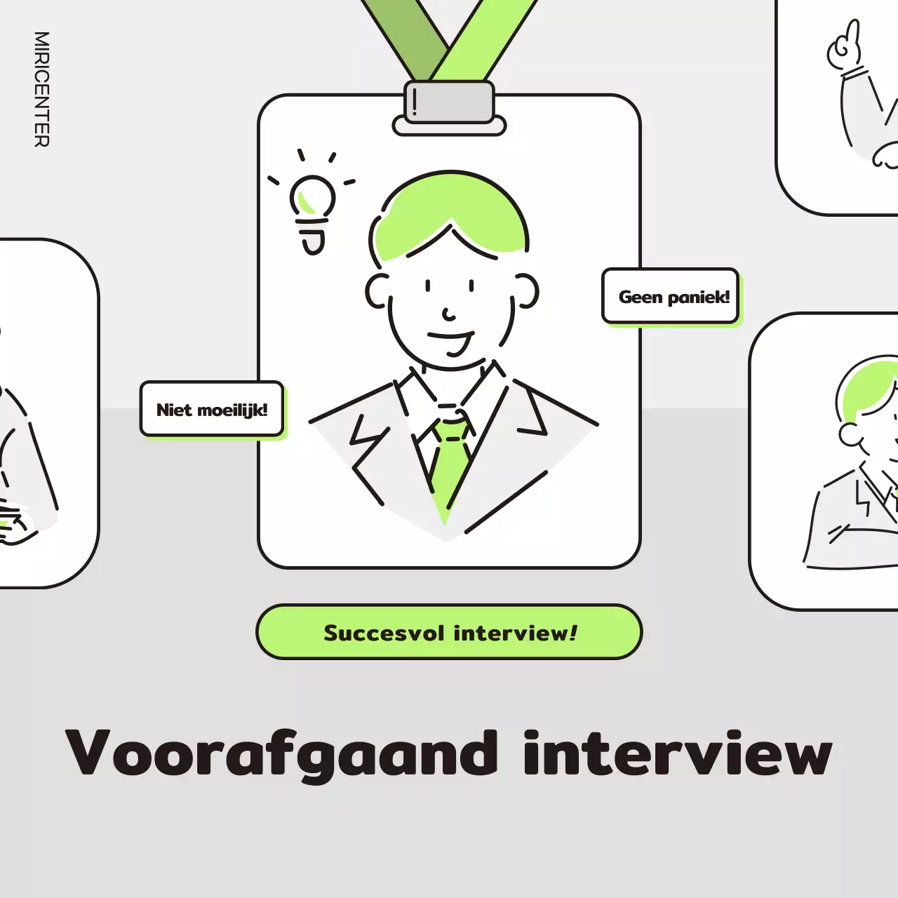 Over de eenvoudige interview pre-pass in chartreuse en grijs