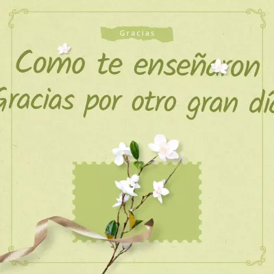 Poste con sentimiento del Mes de la Gratitud en chartreuse y caqui