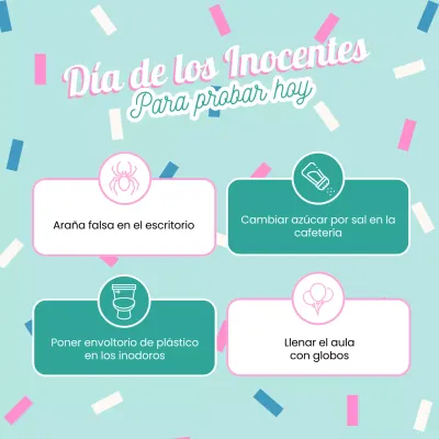 Ideas para gastar bromas el Día de los Inocentes en rosa y verde