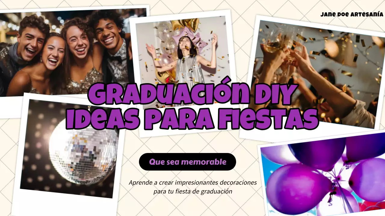 Beige y Marrón Publicidad Moderna de la Temporada de Graduación